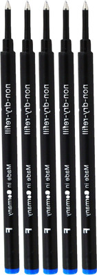 auteur Schmidth Blue Ink Smooth Writing Roller Ball Pen Refill(Pack of 5, Ink Color - Blue)