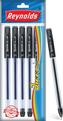 Reynolds Jiffy Gel Pen(Pack of 5, Ink Color - Black)