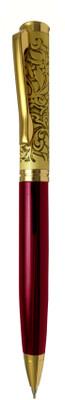UJJi Antique Design Maroon Colour with Gold Clip Brass Material Ball Pen(Ink Color - Blue )