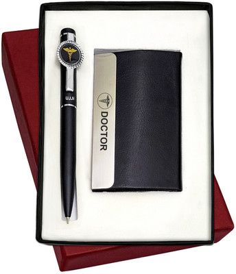 UJJi Doctor Gifts Pen and ATM Card Holder Pen Gift Set(Pack of 2, Ink Color - Blue )