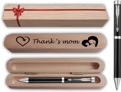 PARKER Folio STD Ball Pen with Engraving Thank's Mom Gift Box Ball Pen(Blue)