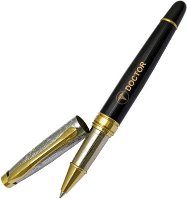 UJJi Doctors Gifts Half Design Roller Pen with Golden Part Roller Ball Pen(Ink Color - Blue )