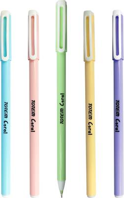 TOTEM Coral 100Pcs Blue |Fragrance Ink|Ideal for Students & Professionals |Use & Throw Ball Pen