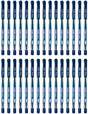 Linc Glycer 0.6 mm Comfortable Rubber Grip Ball Pen(Pack of 30, Ink Color - Blue)