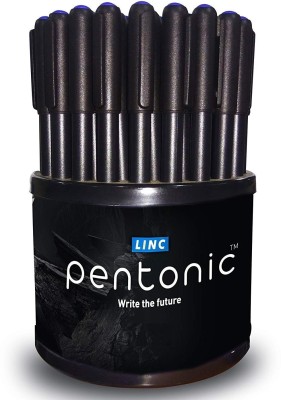 Pentonic 0.7 mm Ball Pen Tumbler Set | Black Matte Finish Body, Smudge Free Writing Ball Pen(Pack of 50, Black)