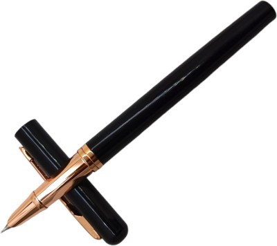 Dikawen Premium 5313 Black Color Slim Nib Fountain Pen Slim Metal Body With Fine Nib Fountain Pen
