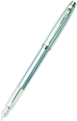 SHEAFFER 9306 Gift 100 Brushed Chrome With Chrome Trim Premium (Fine Nib) Fountain Pen(Ink Color - Silver - White)