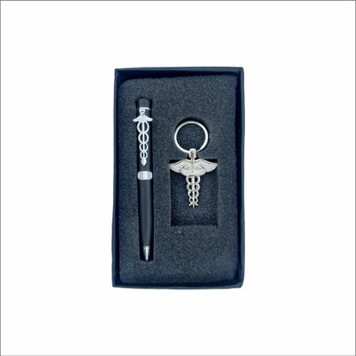 Shri R K Doctor Symbol Pen Without chain keychain Ball Pen(Ink Color - Blue)