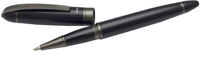 UJJi Executive Look Gunmetal Clip Black Colour Metal Roller Ball Pen(Ink Color - Blue)
