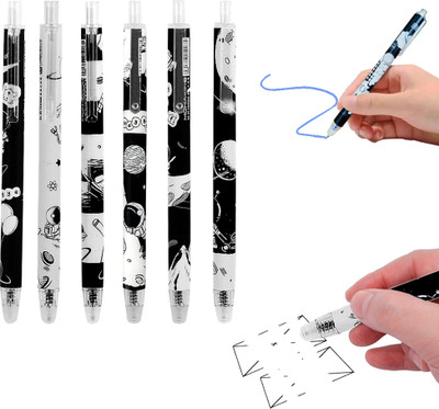 Kidoca Rollerball Roller Ball Pen(Pack of 6, Ink Color - Blue)