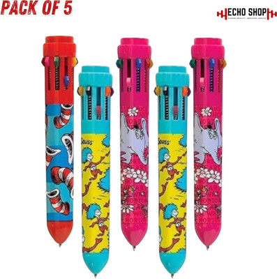 Echo Shop new ball pen Ball Pen(Pack of 5, Ink Color - Blue)