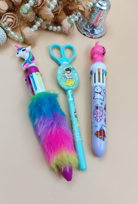 Preili's Avenger Unicorn Flamingo Ball Pen(Pack of 3, Ink Color - Multicolor)