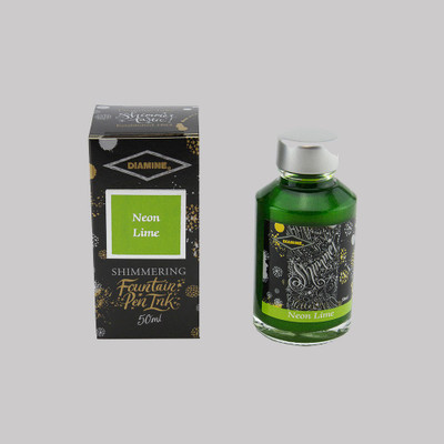 DIAMINE NEON LIME SHIMMER 50 ML Ink Bottle(Ink Color - LIME)