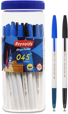Reynolds 045 Ball Pen(Pack of 25, Ink Color - Blue and Black)