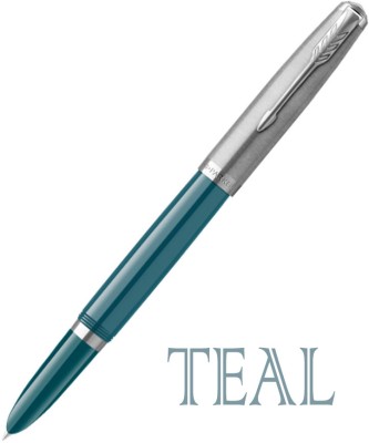 PARKER 51 Teal Blue Resin CT Fountain Pen – Medium Fountain Pen(Blue)