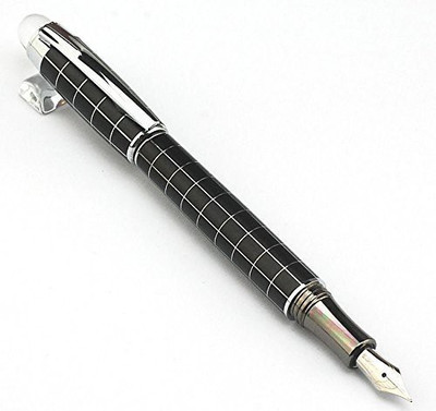 Levin Black and White Checks Fountain Ink Pen With Ink Refill Converter & Medium Nib Fountain Pen(Ink Color - Black)