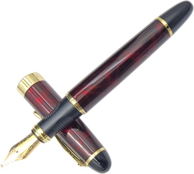 Lestylo 450 Jinhao Maroon Marble Fountain Pen Designer Metal Body With Gold Plated Trims Fountain Pen