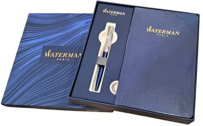 Waterman Allure Deluxe Blue CT Ballpoint Pen with A5 Notebook Ball Pen(Ink Color - Black)