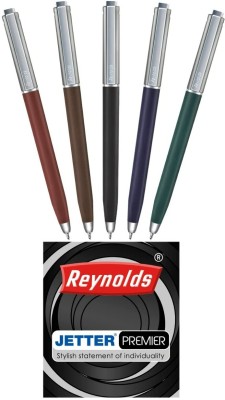 Reynolds Jetter Premier Roller Ball Pen(Pack of 5, Blue)