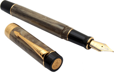 Ledos Jinhao 100 Centennial Wooden Finish Acrylic Golden Trims & Medium Nib Fountain Pen(Ink Color - converter system)
