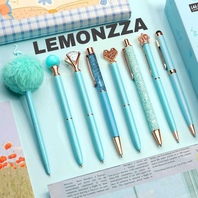 LEMONZZA FANCY PEN Ball Pen(Pack of 8, Ink Color - Blue)