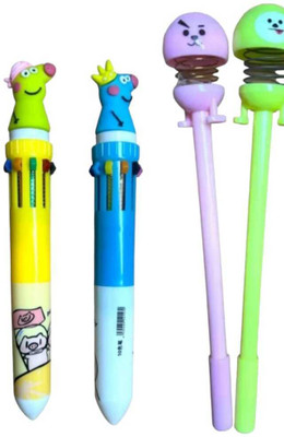 LDM New Different Collection Ball Pen(Pack of 4, Ink Color - Multicolor, Blue)