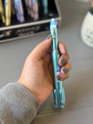 HARDSOSH'S COUTURE Cute Astronaut Designer ROCKET Look LED Light Office Student Gift Gel Pen(Blue)