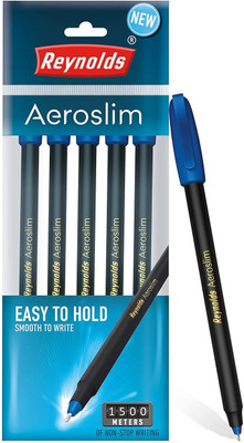 Reynolds Aeroslim Ball Pen(Pack of 5, Ink Color - Blue)