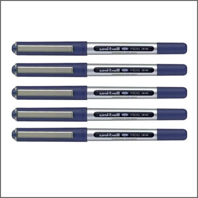 uni-ball Eye UB 150 Ball Pen | Comfortable Grip | For School & Office | Roller Ball Pen(Pack of 5, Blue)