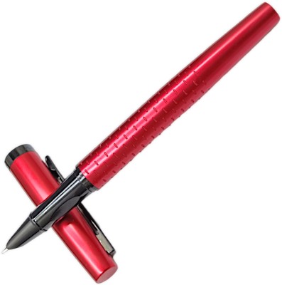 Dikawen Premium 8076 Designer Slim Nib Metal Body Maroon Color Gift Fountain Pen