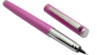 Ledos Hero 360 Degree Angle Writing Magenta Color Metal Body Fountain Pen(Ink Color - Aerometric Converter)