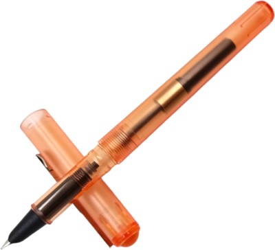 auteur 8991 Special Design Slim Nib Fountain Ink Pen Unique Transparent Orange Fountain Pen(Assorted)