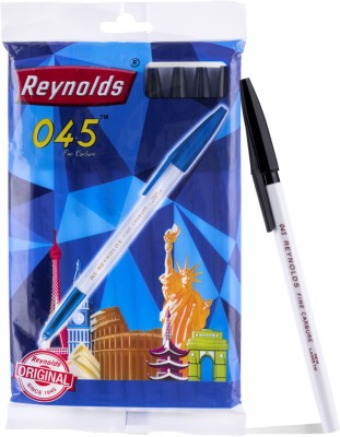 Reynolds 045 BALL PEN SET (10 BLACK PENS) Ball Pen(Pack of 10, Ink Color - Black)