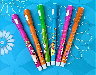 GNSP Invisible Ink Magic Pen With UV-Light Stationery Set Multi-function Pen(Pack of 6, Ink Color -  Magic)