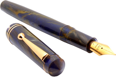 Ledos Click Aristocrat Gold Edition Violet Marble Fine Nib Fountain Pen(Ink Color - converter system)