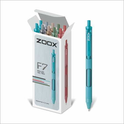FLAIR Zoox F7 Gel Pen(Pack of 10, Ink Color - Blue)