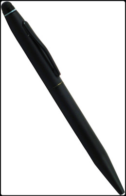 auteur Designer Black Color Slim Metal Body Fine Point With Stylus Ball Pen(Ink Color - Blue)