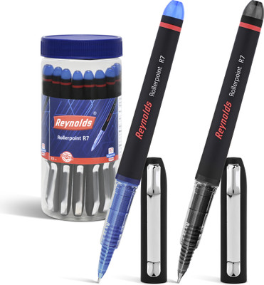 Reynolds R7 Roller Ball Pen(Pack of 10, Ink Color - Blue)