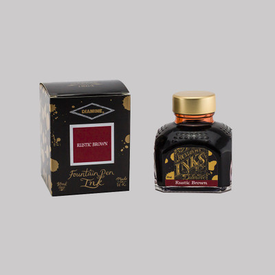 DIAMINE RUSTIC BROWN 80 ML Ink Bottle(Ink Color - Brown)
