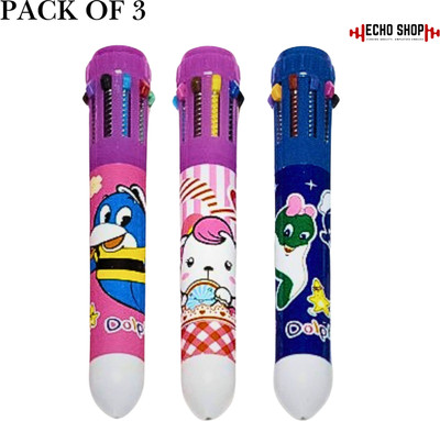 Echo Shop new ball pen Ball Pen(Pack of 3, Ink Color - Blue)