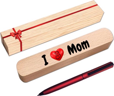 Klowage Saint Slim Ball Pen with Best Mom Mother Gift box and Bag Ball Pen(Ink Color - Blue)