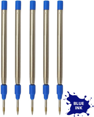 UJJi Blue Ink Long Metal Jotter for All Brand Pen Refill(Pack of 5, Ink Color - Blue )