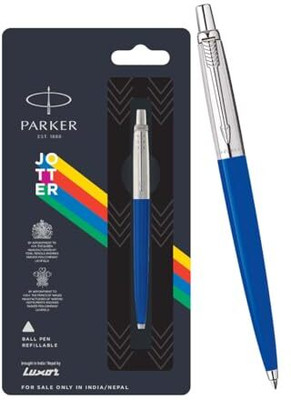 PARKER Jotter Standard, Chrome Trim Ball Pen(Ink Color - Blue)