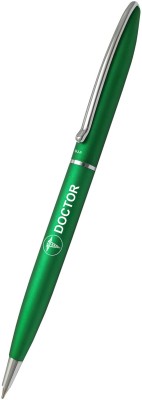 UJJi Doctor Logo Green Color Matte Finish Sleek Design Metal Body Ball Pen(Ink Color - Blue )