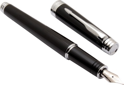 Ledos Jinhao 99T Shine Black Metal Body Arrow Clip With Chrome Trims Fine Nib Fountain Pen(Converter System)