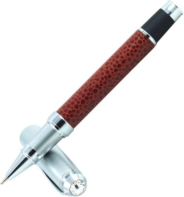 auteur Premium Zen Brown Color Leather Finish Metal Body Signature Series Executive Roller Ball Pen(Blue)