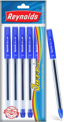 Reynolds Jiffy Gel Pen(Pack of 5, Ink Color - Blue)