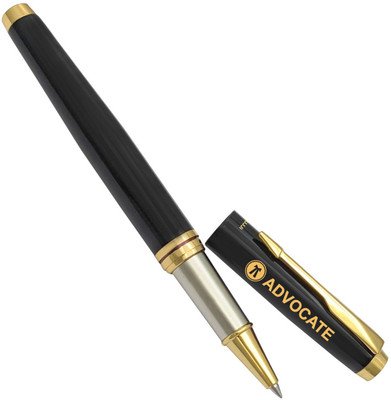 UJJi Lawyer Logo Engraved Premium Pen in Black Color with German Refill Roller Ball Pen(Ink Color - Blue)