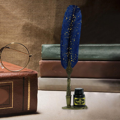 AQUABUCKET 1 x Feather Fountain Pen Fountain Pen(Ink Color - Blue)