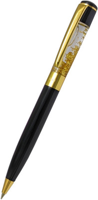 UJJi Golden Liquid Filled Cap Brass Body Ball Pen(Ink Color - Blue )